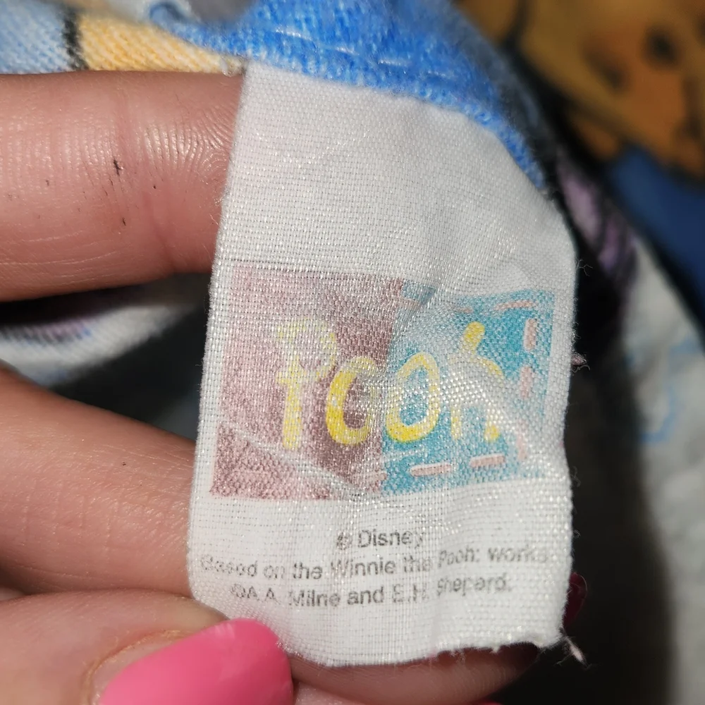 90s‎ Disney Winnie the Pooh Flat Sheet Twin 100% Cotton